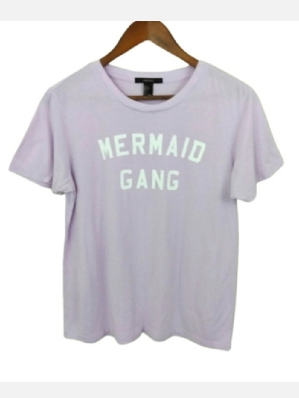 Forever 21 Lavender Mermaid Gang Casual Summer Beach Nautical Purple T-shirt Top